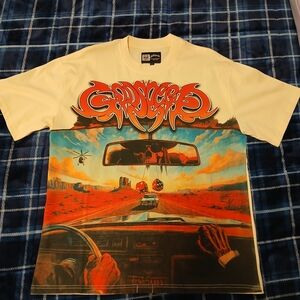 Graphic Print Beige T-Shirt